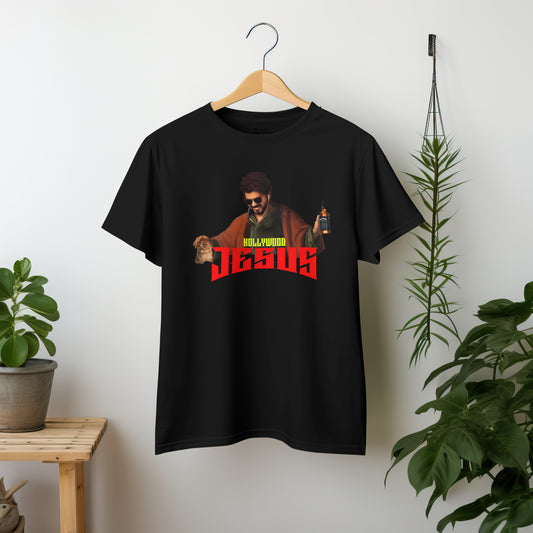 Thalapathy Vijay "Kollywood Jesus" Premium Graphic Tee – Iconic Tamil Star T-Shirt (Black)