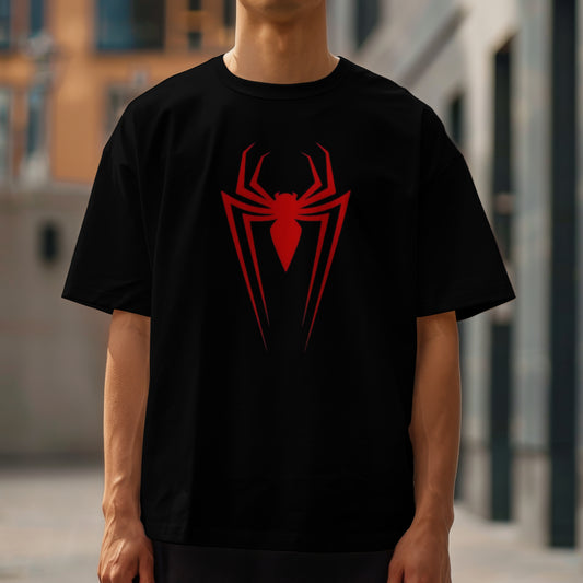 Next Gen Spider Emblem Tee – Oversized Blackout Edition