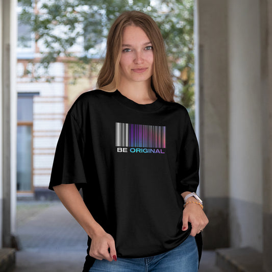 "Be Original" Barcode Tee – Black